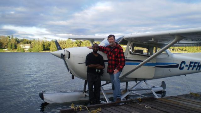 Steven Blackwood after his Float Plane solo.
